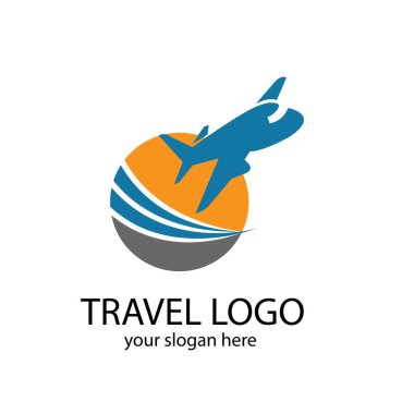 Seyahat logosu vektör tasarımı şablon-vektörü