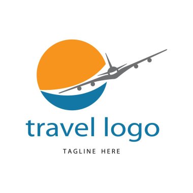 Seyahat logosu vektör tasarımı şablon-vektörü