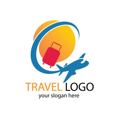 Seyahat logosu vektör tasarımı şablon-vektörü