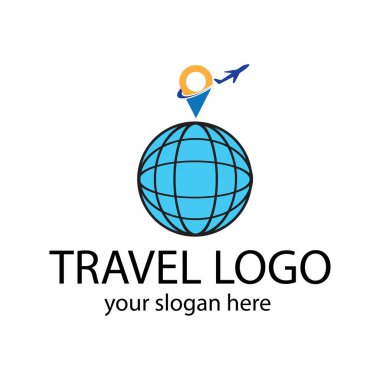 Seyahat logosu vektör tasarımı şablon-vektörü