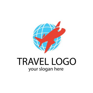 Seyahat logosu vektör tasarımı şablon-vektörü