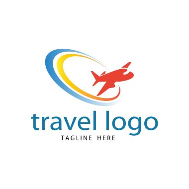Seyahat logosu vektör tasarımı şablon-vektörü
