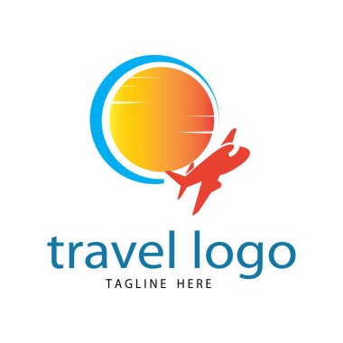 Seyahat logosu vektör tasarımı şablon-vektörü