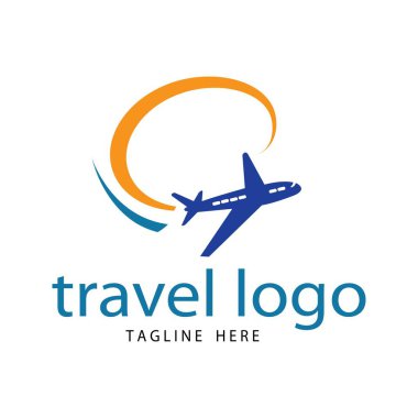 Seyahat logosu vektör tasarımı şablon-vektörü