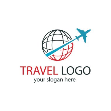 Seyahat logosu vektör tasarımı şablon-vektörü