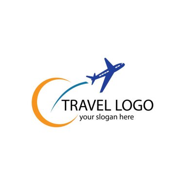 Seyahat logosu vektör tasarımı şablon-vektörü