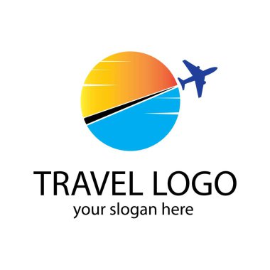 Seyahat logosu vektör tasarımı şablon-vektörü