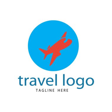 Seyahat logosu vektör tasarımı şablon-vektörü