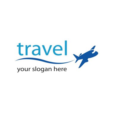 Seyahat logosu vektör tasarımı şablon-vektörü