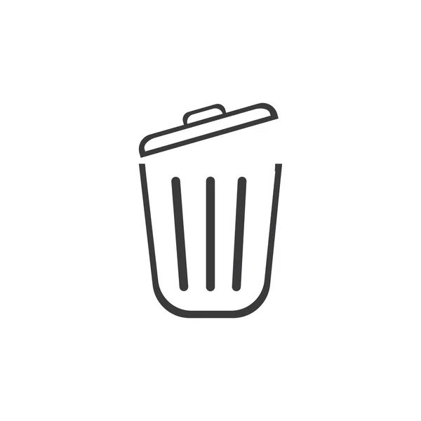 Trash Can Icon Vector Illustration — Stock Vector