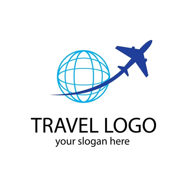 Logo Voyage Vecteur Icône Design Modèle Vecteur — Image vectorielle