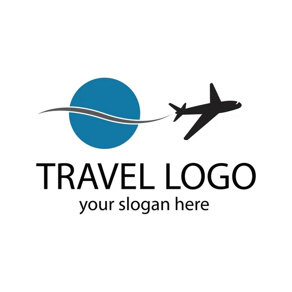 Seyahat Logosu Vektör Tasarımı Şablon Vektörü — Stok Vektör
