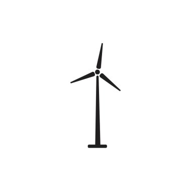 Türbin yel değirmeni enerji ikonu vektör çizimi - Vektör