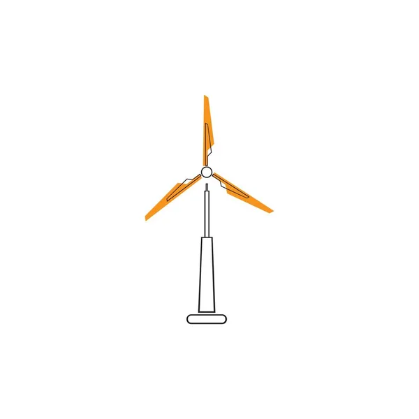 Projeto Ilustração Vetor Ícone Energia Moinho Vento Turbina Vector — Vetor de Stock