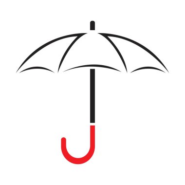 şemsiye simgesi vektör illüstrasyon şablonu tasarımı