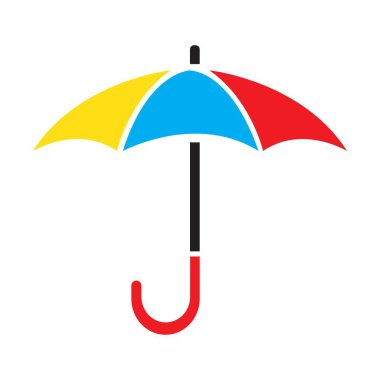 şemsiye simgesi vektör illüstrasyon şablonu tasarımı