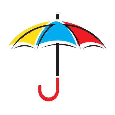 şemsiye simgesi vektör illüstrasyon şablonu tasarımı