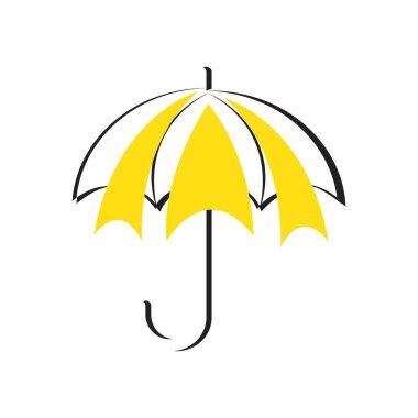 şemsiye simgesi vektör illüstrasyon şablonu tasarımı