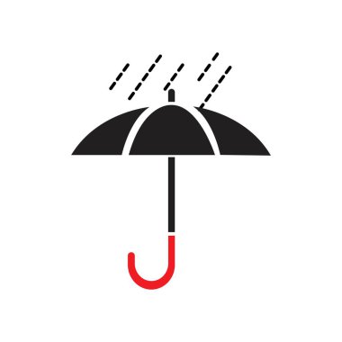 şemsiye simgesi vektör illüstrasyon şablonu tasarımı