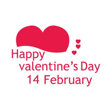 Sevgililer Günü Logosu Tasarım Vektörü illüstrasyon şablonu