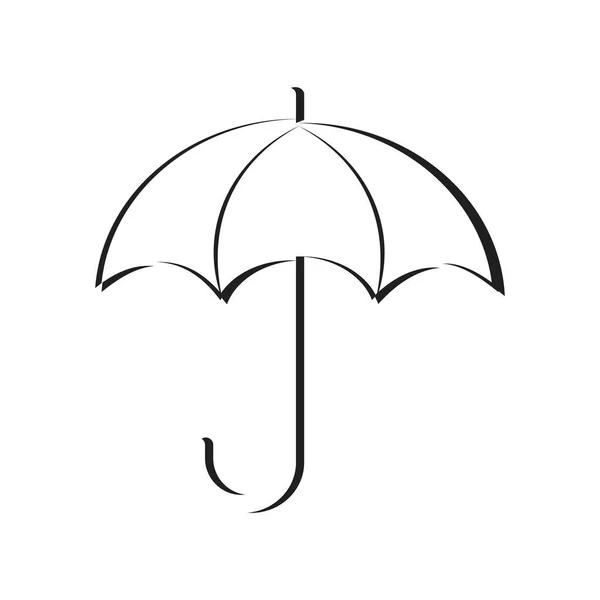 傘アイコンベクトルイラストテンプレートデザイン — ストックベクタ