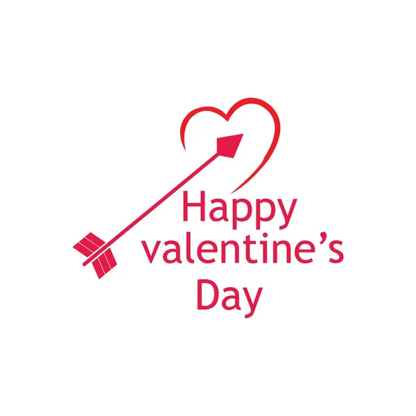 Valentines Day Logo Design Vector Illuple — стоковий вектор