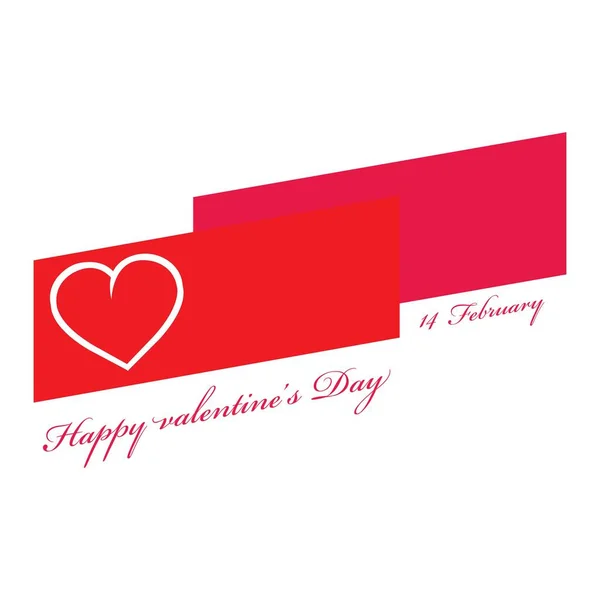 Valentines Day Logo Design Vector Ilustrační Šablona — Stockový vektor