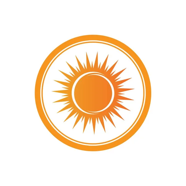 Ilustración Vectorial Plantilla Diseño Del Logotipo Del Sol — Vector de stock