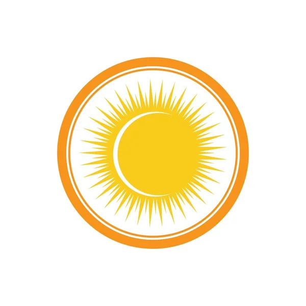 Ilustración Vectorial Plantilla Diseño Del Logotipo Del Sol — Archivo Imágenes Vectoriales