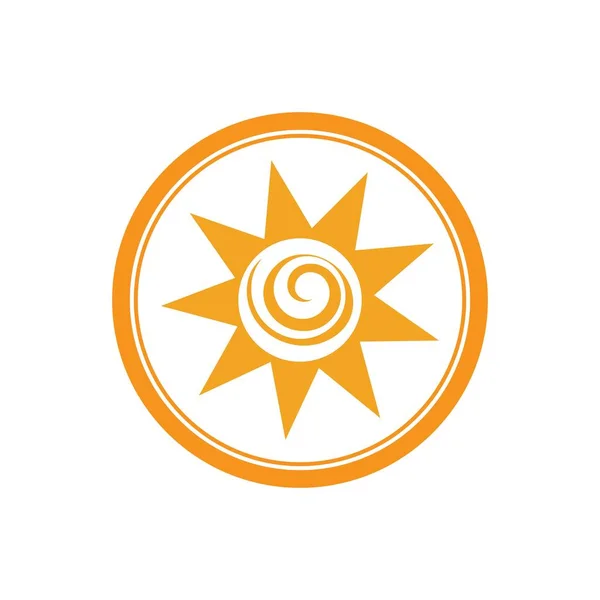 Vector Illustration Sun Logo Design Template — Stock Vector