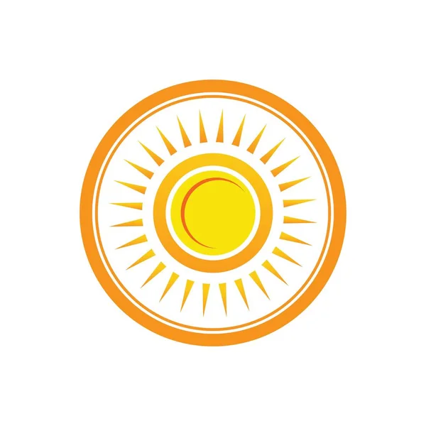 Ilustración Vectorial Plantilla Diseño Del Logotipo Del Sol — Vector de stock