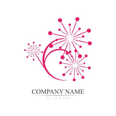 Karahindiba logosu ve çiçek çizimi tasarımı