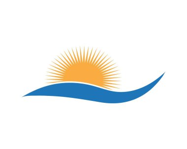 Su dalgası simgesi vektör çizim logosu