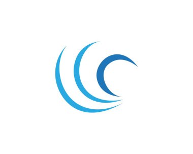 Su dalgası simgesi vektör çizim logosu