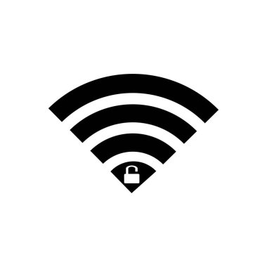 Wi-fi simgesi. internet simgesi vektörü