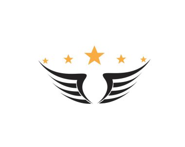 Wing Falcon Logo Şablonu vektör çizimi tasarımı