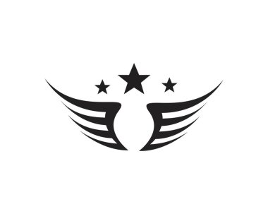 Wing Falcon Logo Şablonu vektör çizimi tasarımı