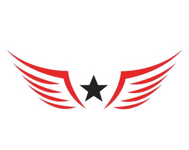 Wing Falcon Logo Şablonu vektör çizimi tasarımı