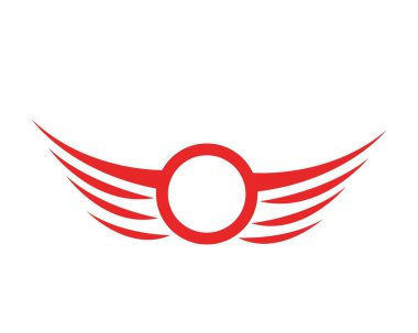 Wing Falcon Logo Şablonu vektör çizimi tasarımı
