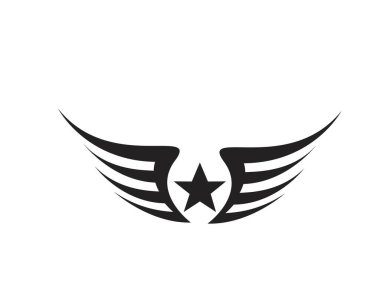 Wing Falcon Logo Şablonu vektör çizimi tasarımı