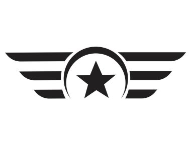 Wing Falcon Logo Şablonu vektör çizimi tasarımı
