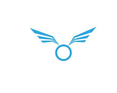 Wing Falcon Logo Şablonu vektör çizimi tasarımı