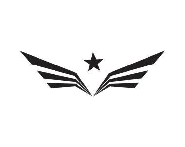 Wing Falcon Logo Şablonu vektör çizimi tasarımı