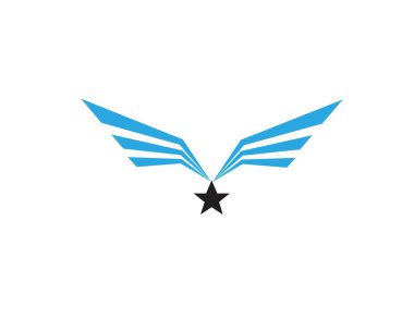 Wing Falcon Logo Şablonu vektör çizimi tasarımı