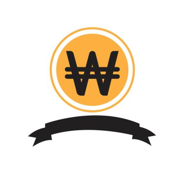 Güney Kore Won sembol vektörü