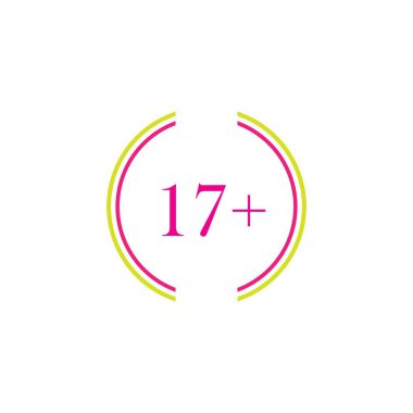 17 plus icon illustration  vector sign symbol