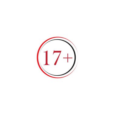 17 plus icon illustration  vector sign symbol