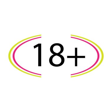 18+ icon symbol vector illustration
