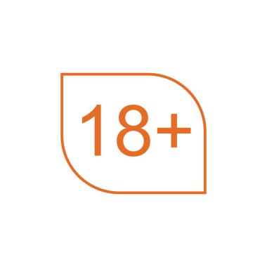18+ icon symbol vector illustration