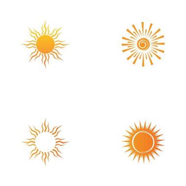 sun logo set vector illustration design